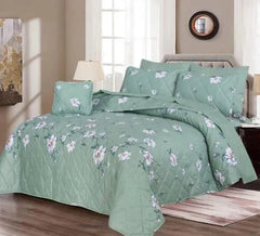 New Arrival 7PC Salonika Cotton Comforter Set by Fanza – King Size - Summer Special - Premium Quality & Multi-Color Prints