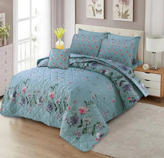 New Arrival 7PC Salonika Cotton Comforter Set by Fanza – King Size - Summer Special - Premium Quality & Multi-Color Prints