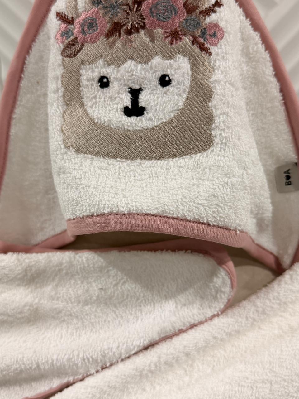 Kids White Foxy Hooded Towel