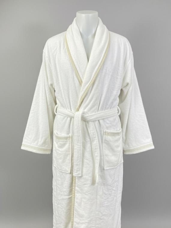 LUXURY VELVET EMBROEDRY BATHROBE | 100% cotton for unisex | with Slipper and Towel