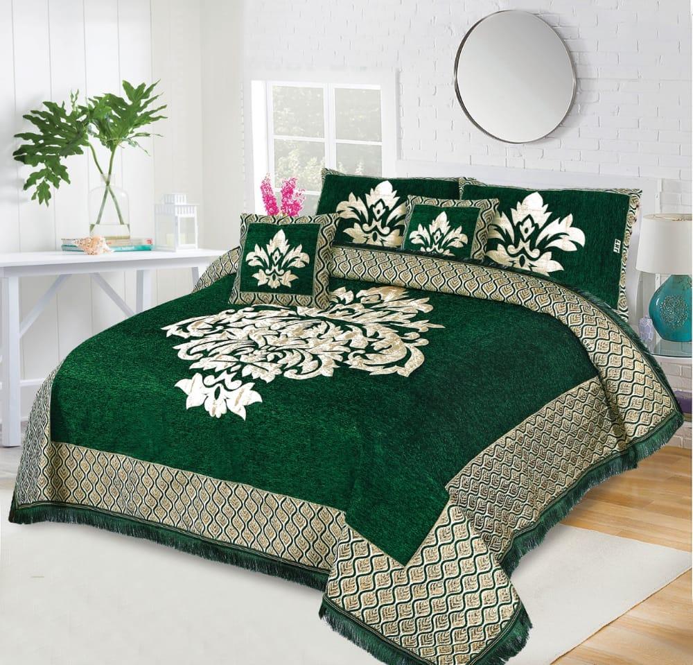 Velvet Jacquard Bed Sheet 5 Pcs set King Size