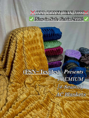 Luxurious Camel Embossed Blanket | Coral AC Fleece