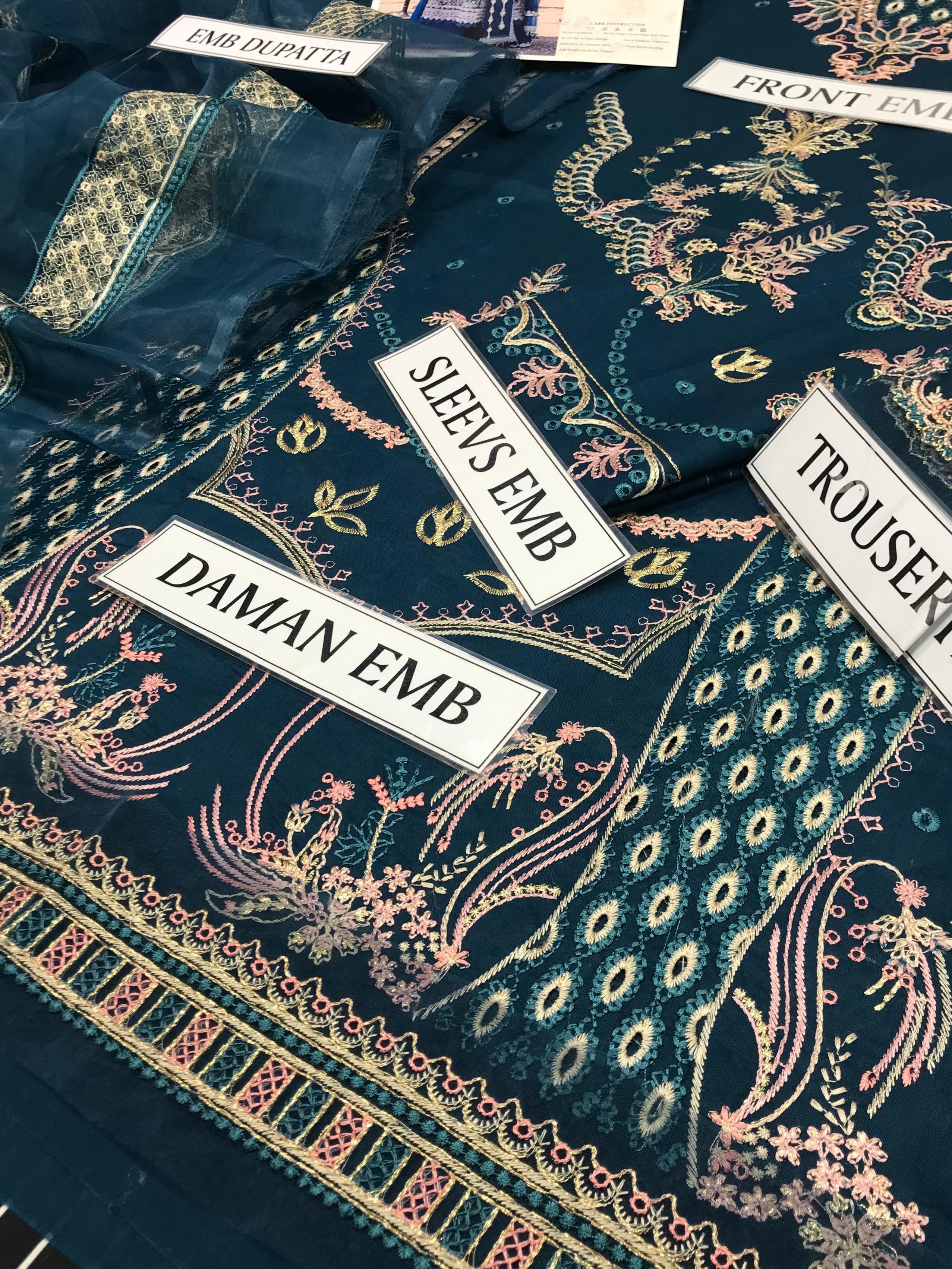 Qalamkar Summer Lawn Collection : Premium Air-Jet Lawn 3-Piece Embroidered Suit