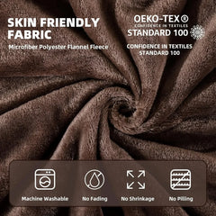 Dark Brown AC Dyed Funnel Blanket in Coral Fleece