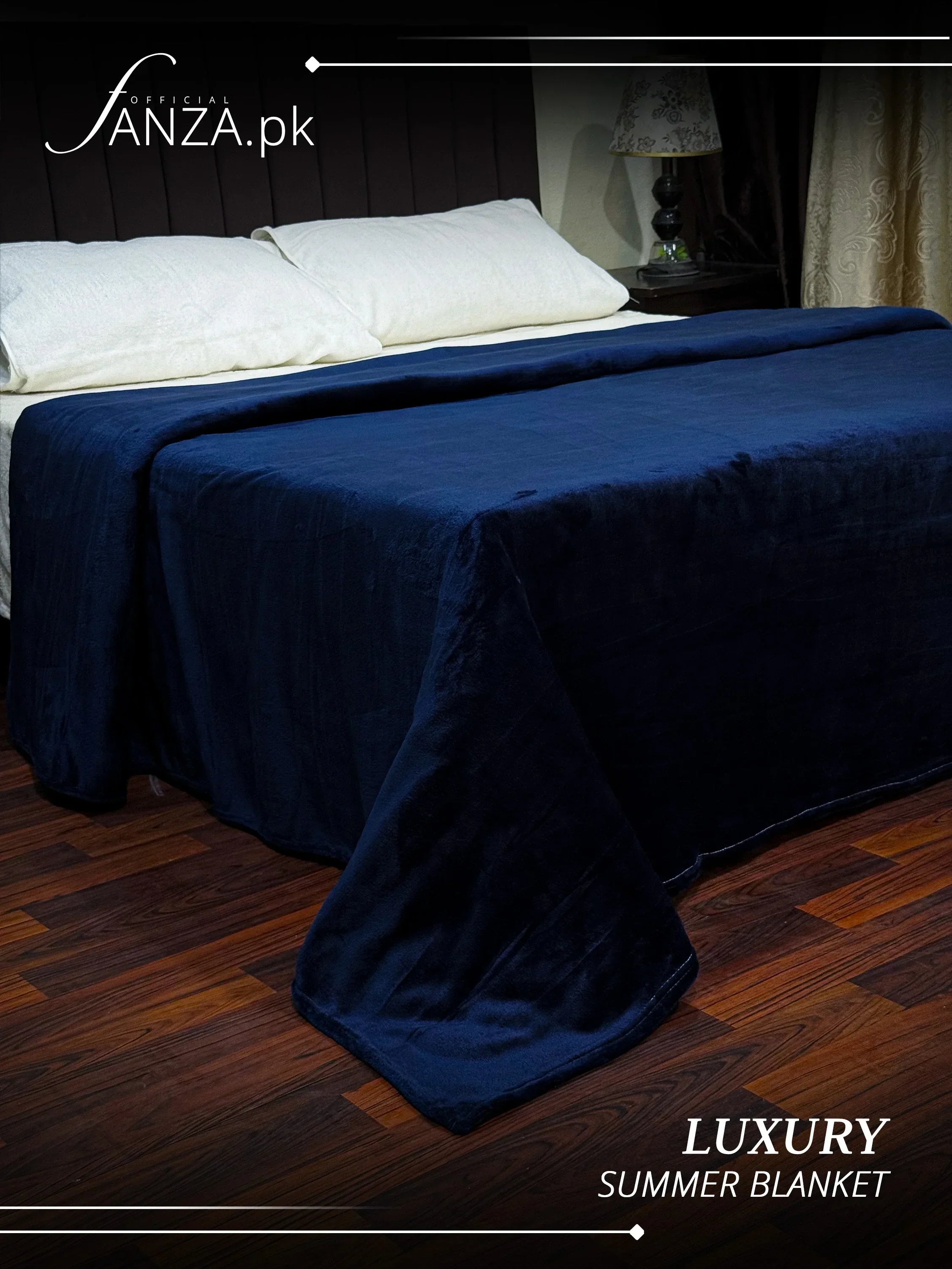 Dark blue Luxury AC Dyed Fleece Blanket