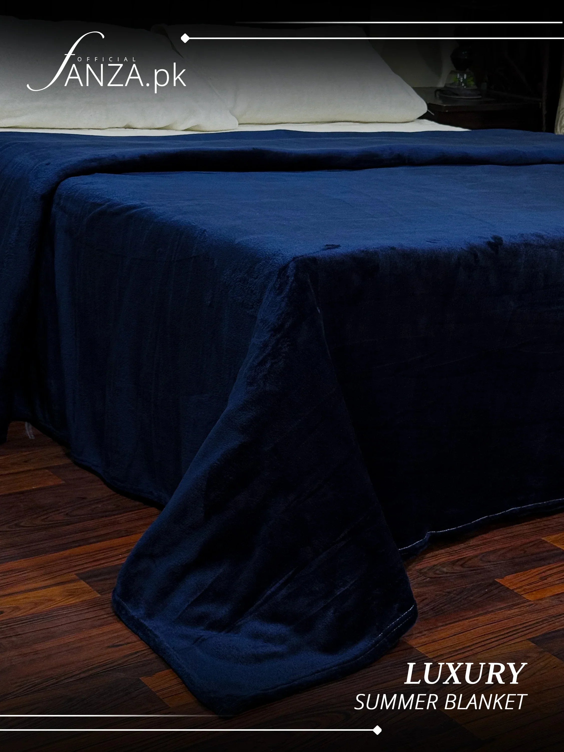 Dark blue Luxury AC Dyed Fleece Blanket