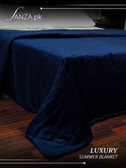 Dark blue Luxury AC Dyed Fleece Blanket