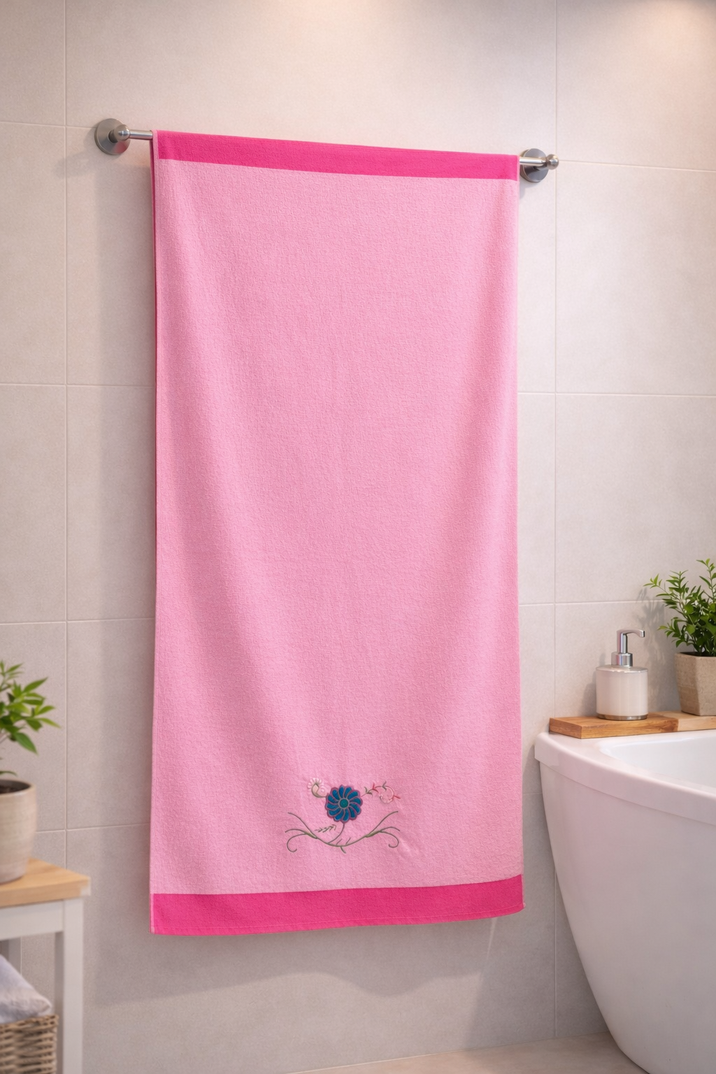 Premium  Azalea Velvet Cotton  Emb Towel
