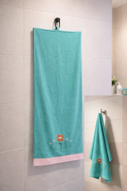 Premium Sea Velvet Cotton  Emb Towel