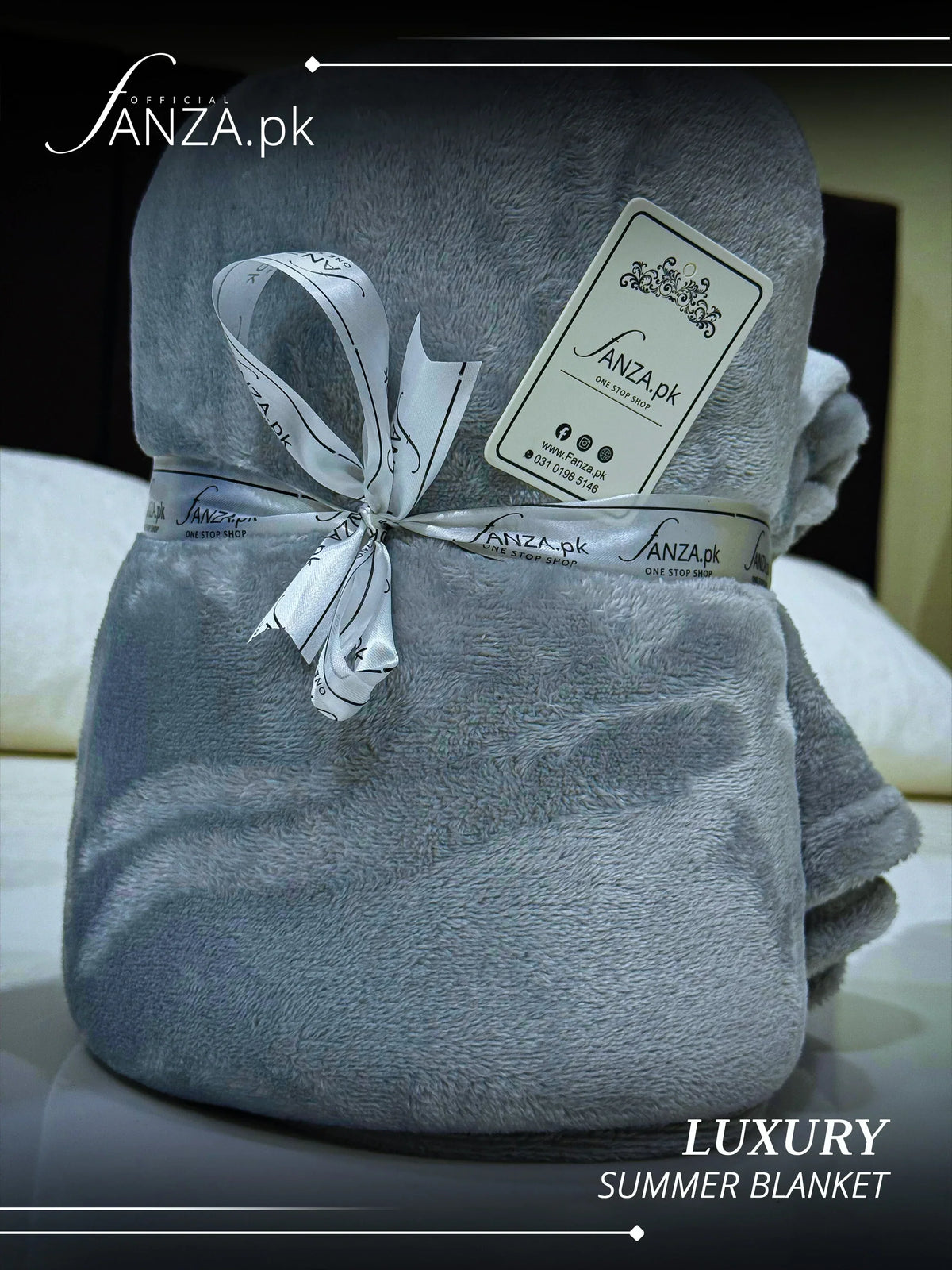 Lite Grey Luxury AC Dyed Fleece Blanket