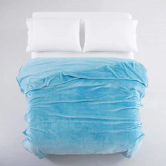 Ice Blue AC Dyed Funnel Blanket in Coral Fleece