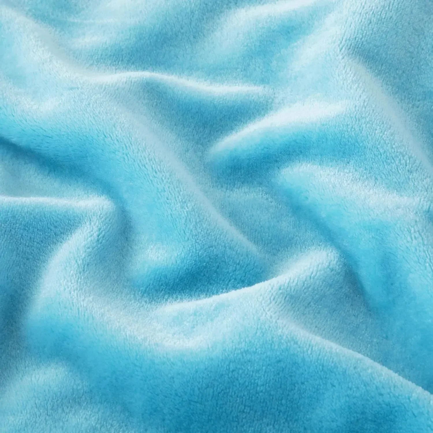 Ice Blue AC Dyed Funnel Blanket in Coral Fleece
