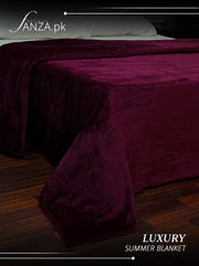 Mahroon Luxury AC Dyed Fleece Blanket