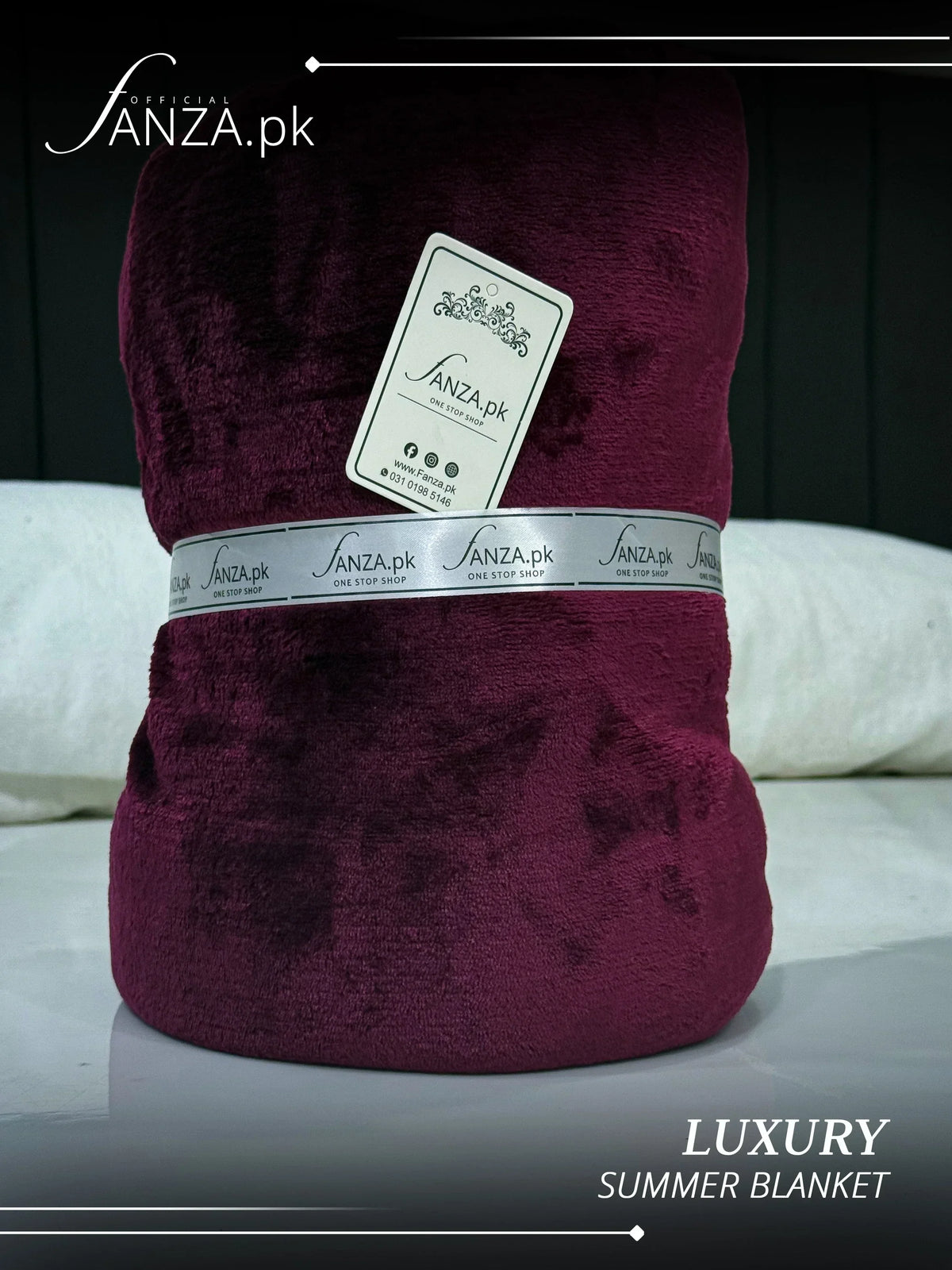 Mahroon Luxury AC Dyed Fleece Blanket