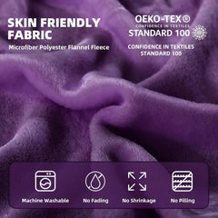 Purple AC Dyed Funnel Blanket in Coral Fleece