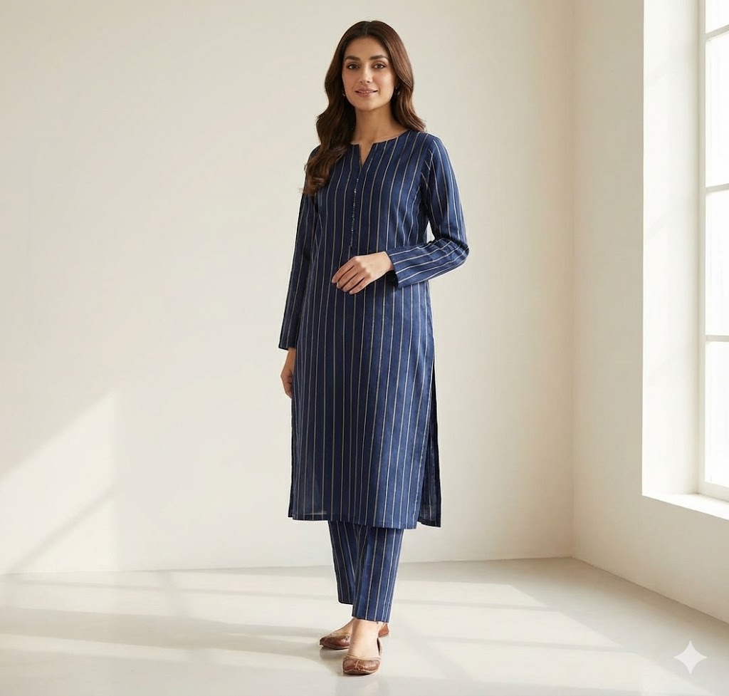 2pc Zari Cambric Cotton