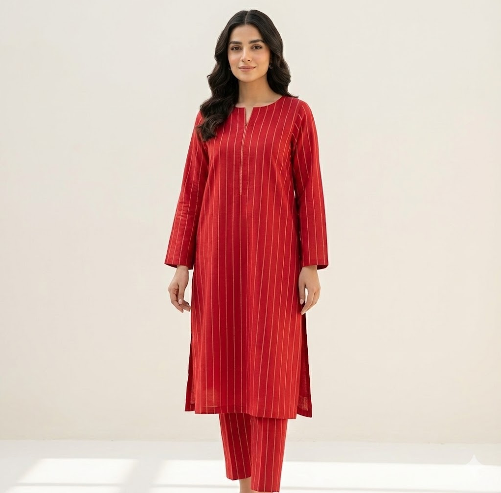 2pc Zari Cambric Cotton